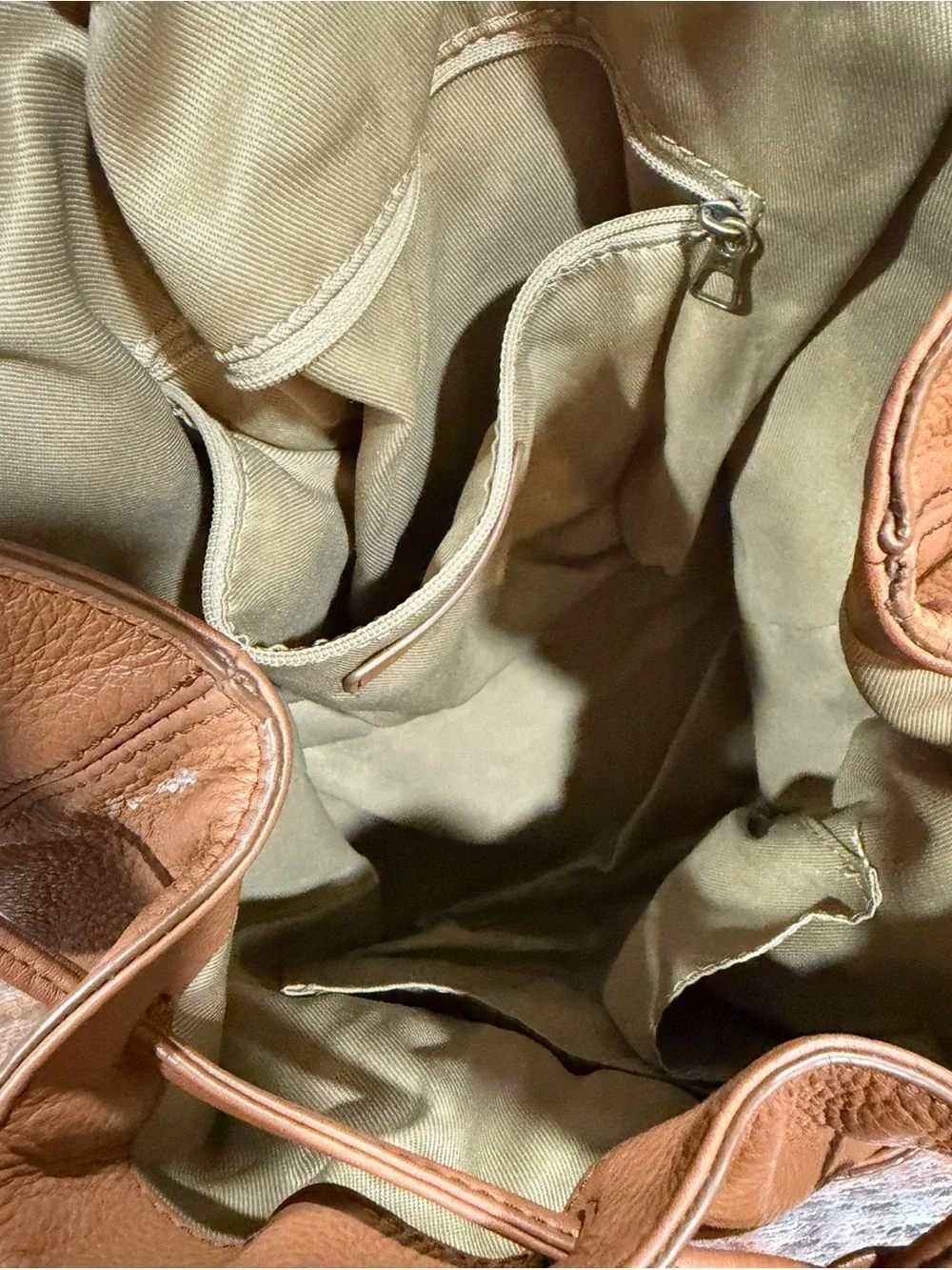 Luck Brand Tan Leather Backpack